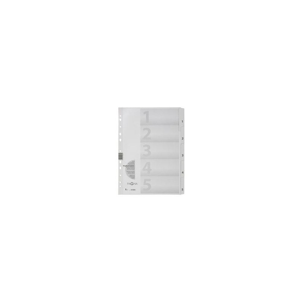PAGNA Intercalaires, carton, chiffres 1 - 5, A4, 5 touches