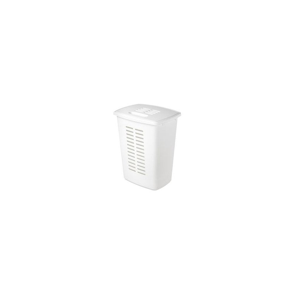 orthex Panier à linge avec couvercle, 60 litres, blanc