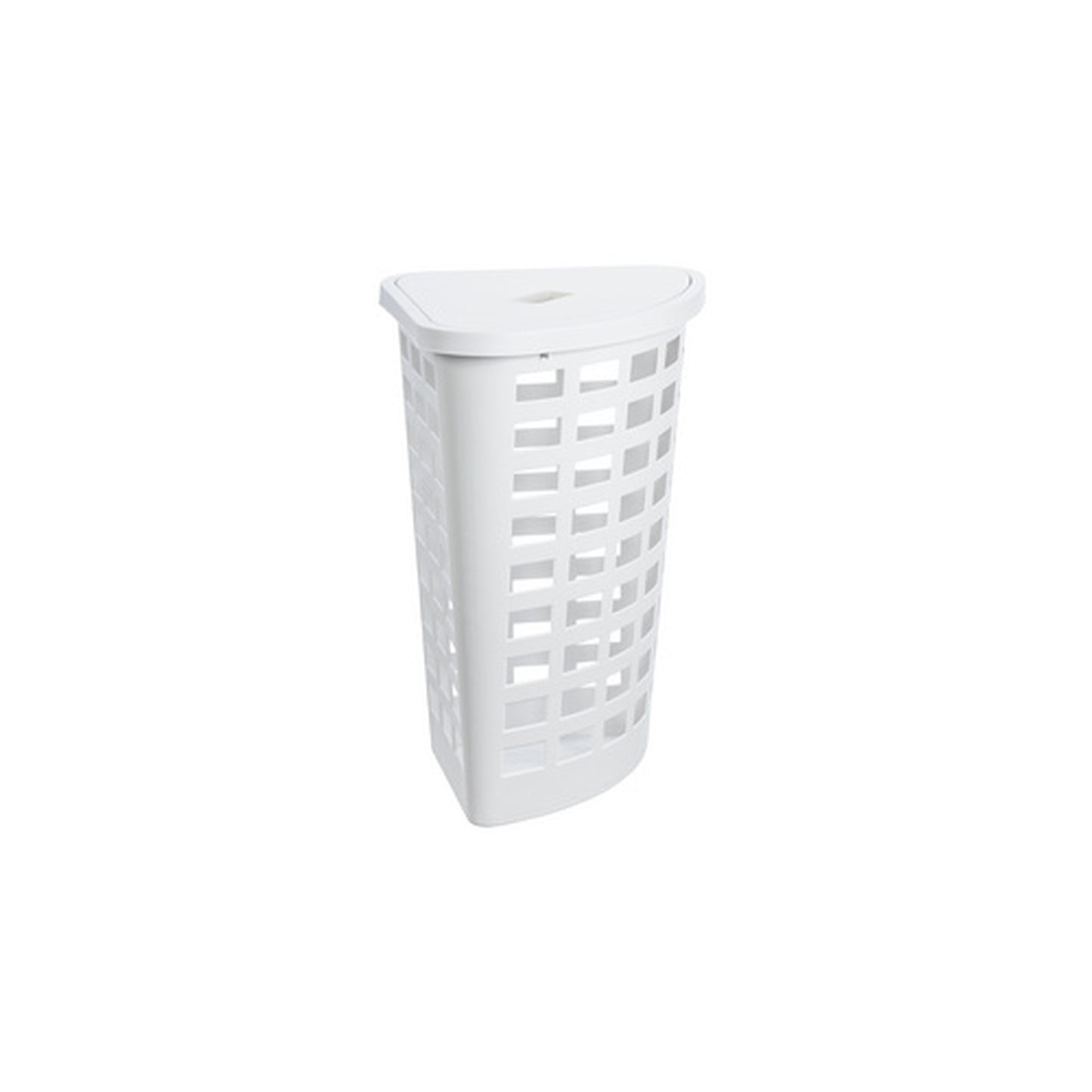 plast team Panier à linge BOSTON, 54 litres, d'angle, blanc