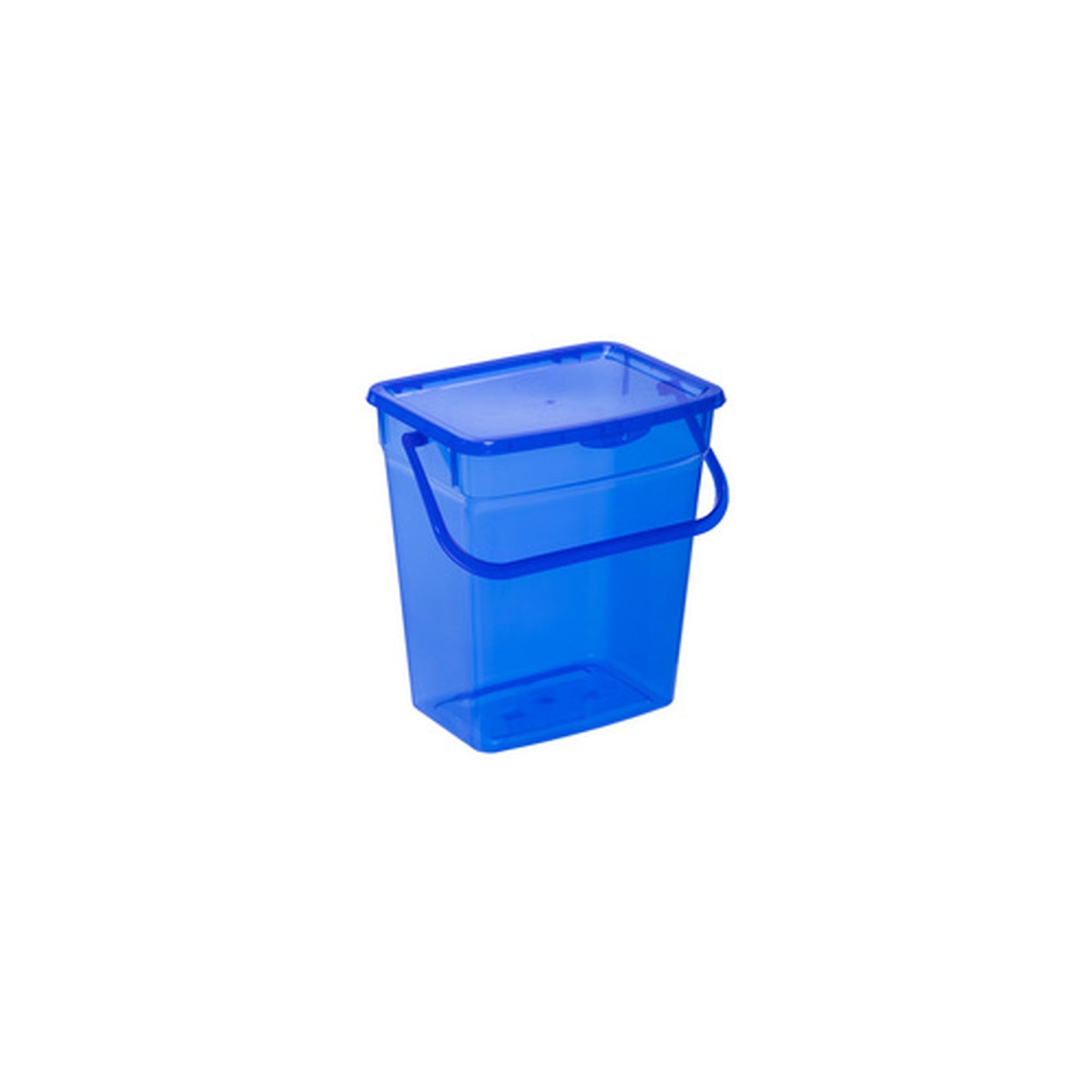 plast team Boîte à lessive, 6 litres, bleu transparent