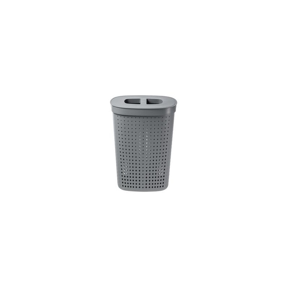 NHG Panier à linge SEOUL, 60,8 litres, ovale, gris