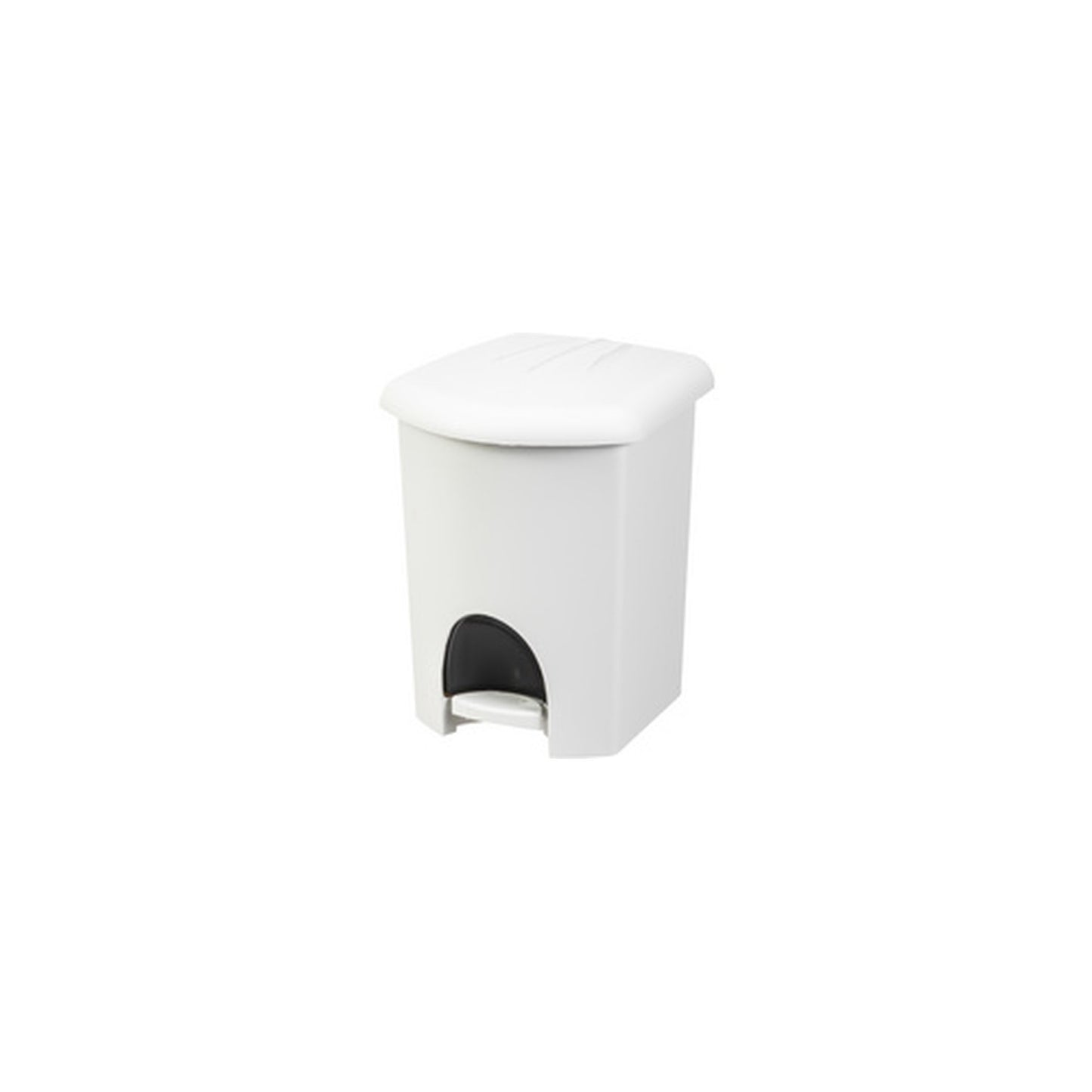 plast team Poubelle cosmétique à pédale, 6 litres, blanc
