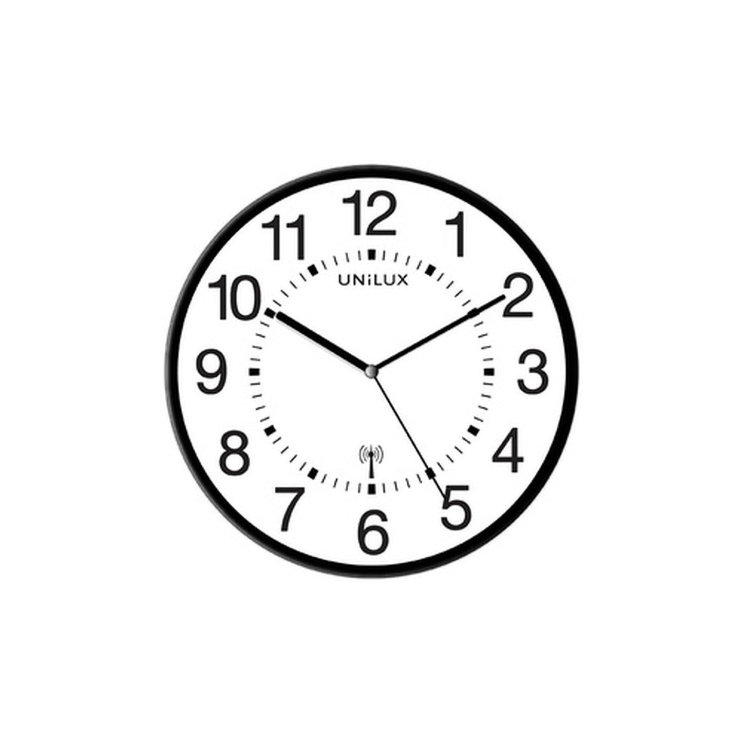 UNiLUX Horloge murale radio-pilotée "MAXI WAVE", noir