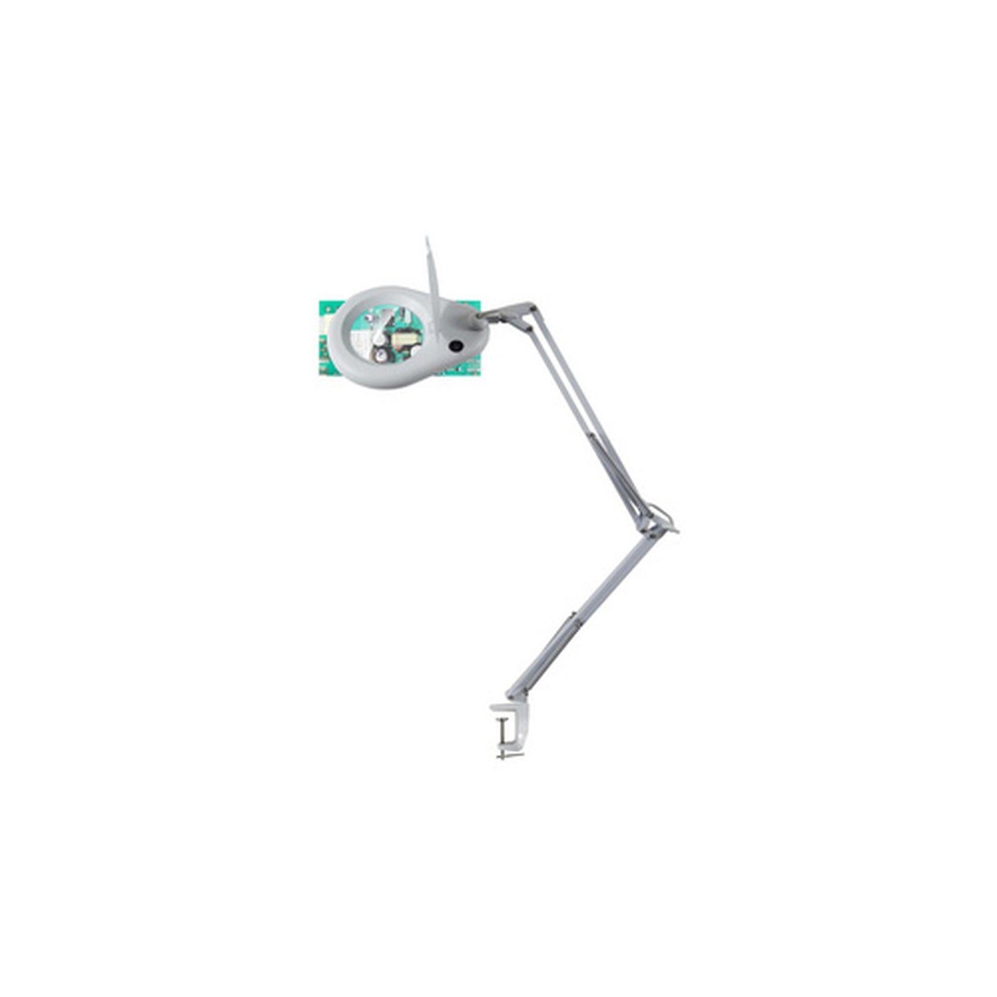 UNiLUX Lampe loupe à LED ZOOM, avec pince de table, blanc