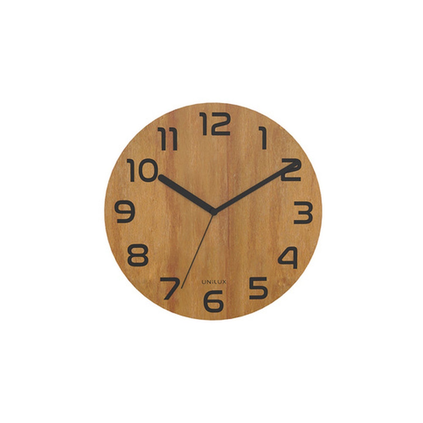 UNiLUX Horloge murale / à quartz PALMA Bamboo, bambou noir