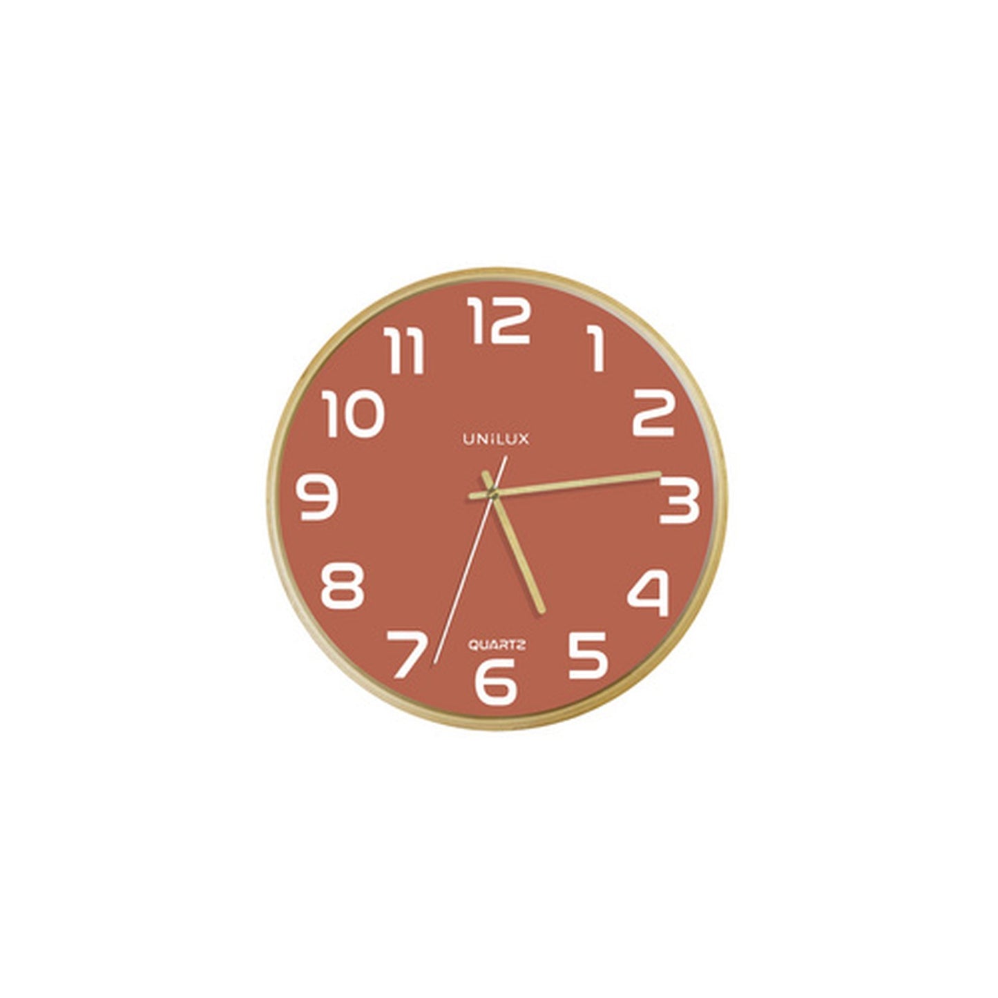 UNiLUX Horloge murale à quartz "BALTIC", rouge brique