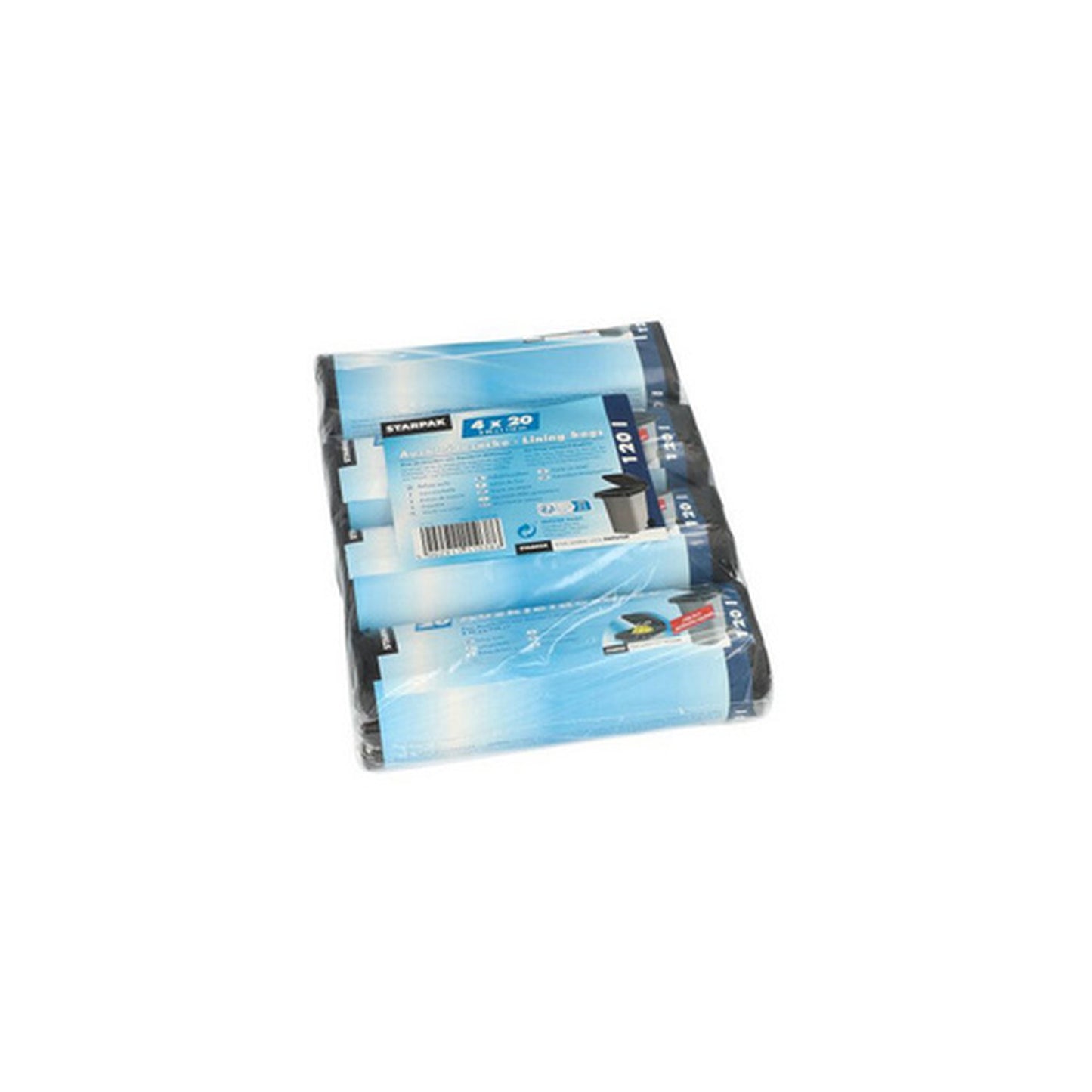 STARPAK Sac pour conteneur à ordures, noir, 120 litres