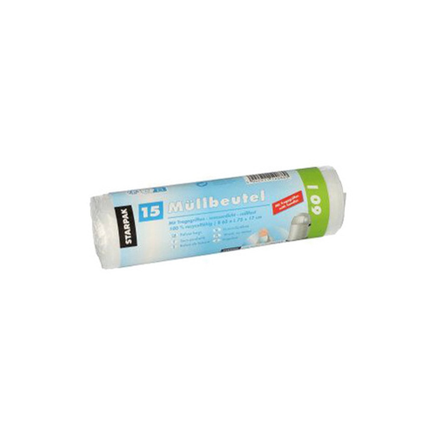 STARPAK Sac poubelle HDPE, 10 litres, transparent