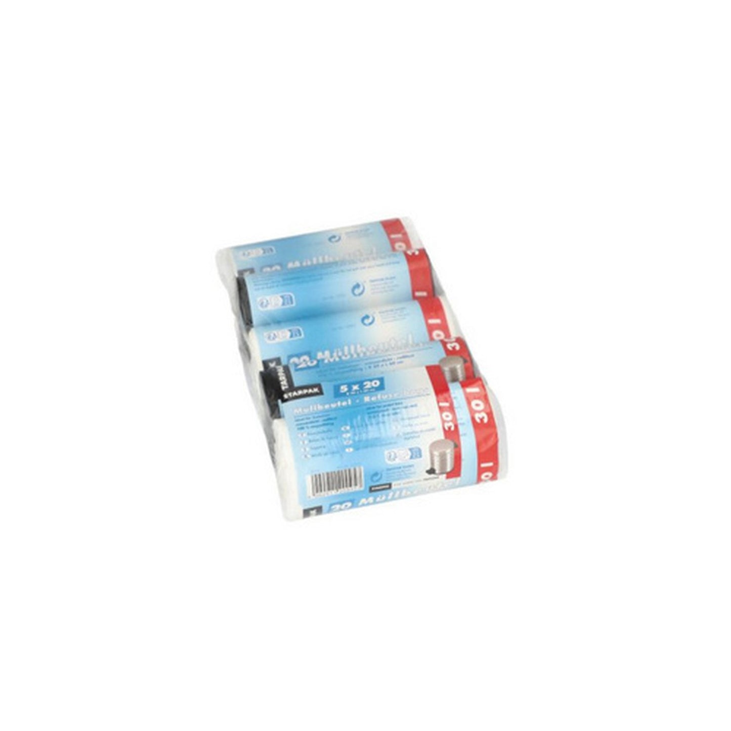 STARPAK Sac poubelle HDPE, 30 litres, assorti