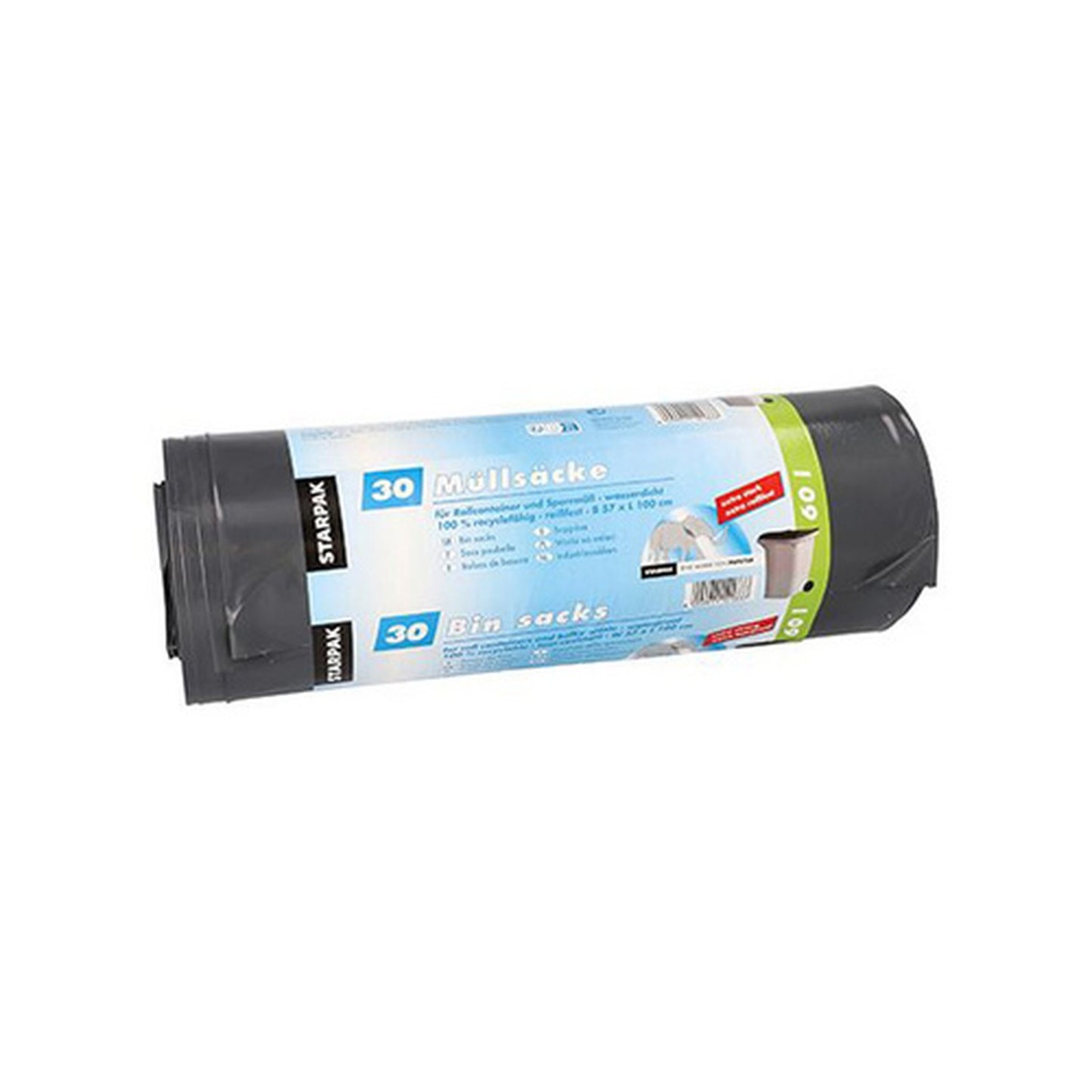 STARPAK Sac poubelle LDPE, 60 litres, noir