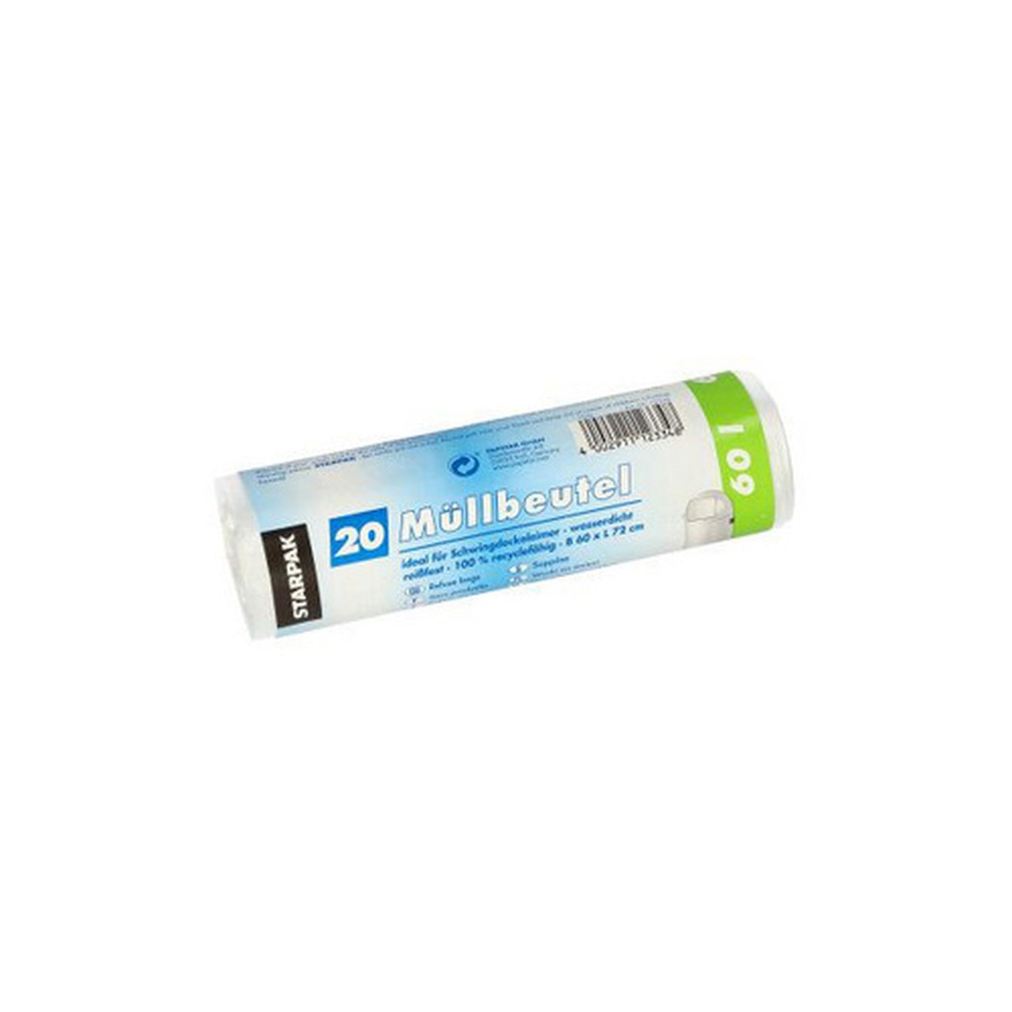 STARPAK Sac poubelle HDPE, 60 litres, blanc
