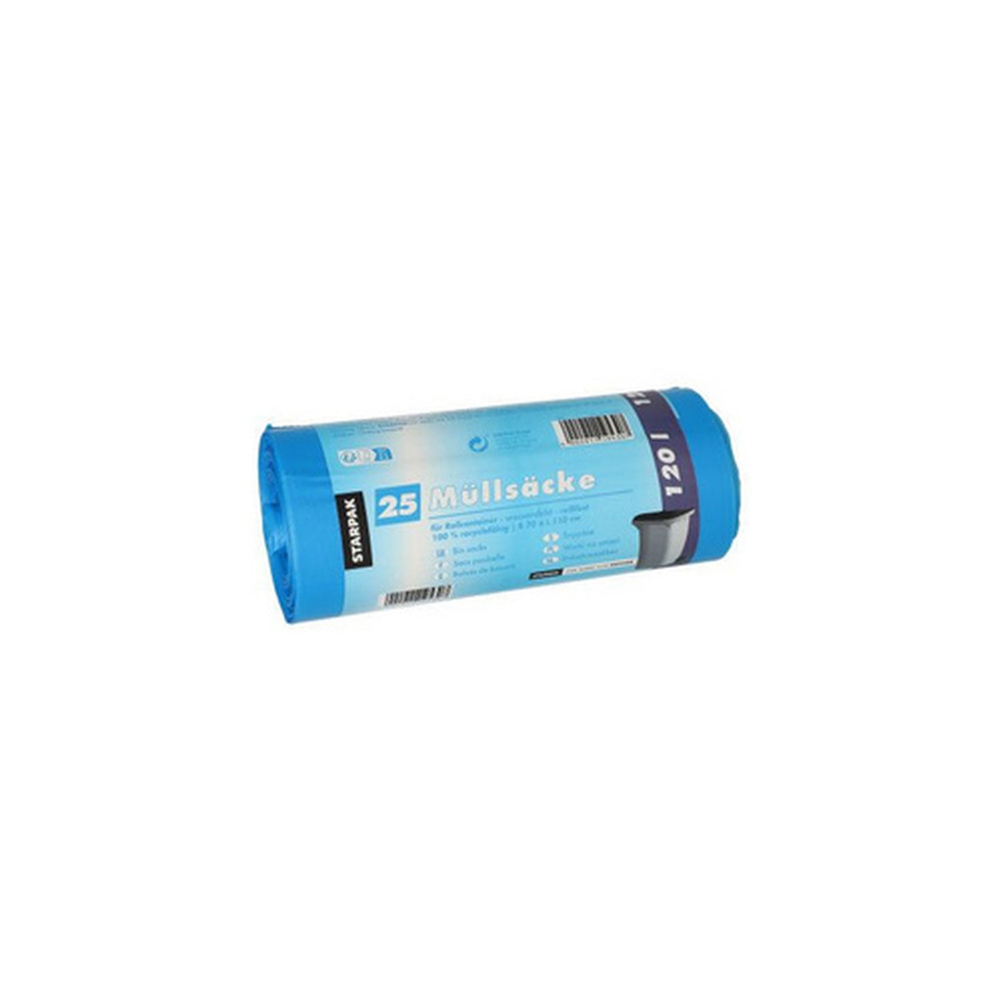 STARPAK Sac poubelle HDPE, 120 litres, bleu