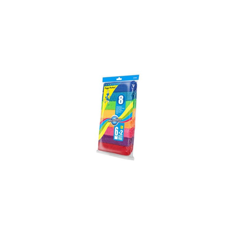Peggy Perfect Lavettes multi-usage microfibre, paquet de 8