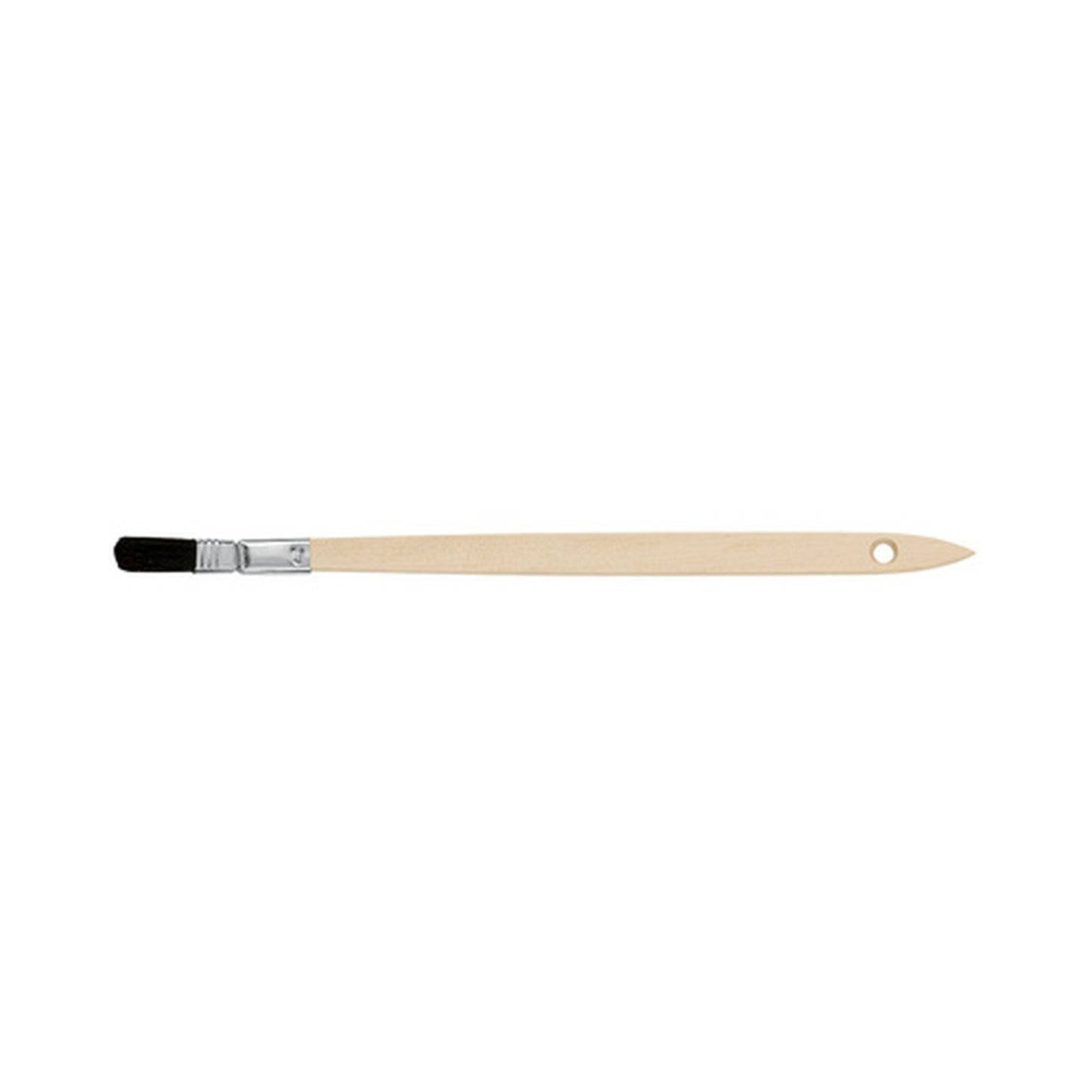 WESTEX Pinceau plat soie naturelle noire, 15 mm, courbé