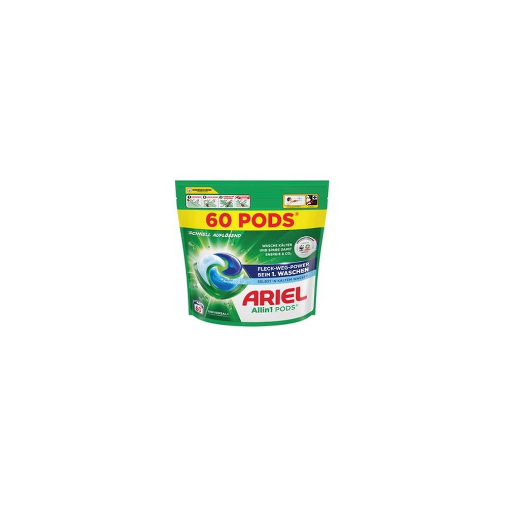 ARIEL Lessive capsules All-in-1 Universal+, 60 lavages