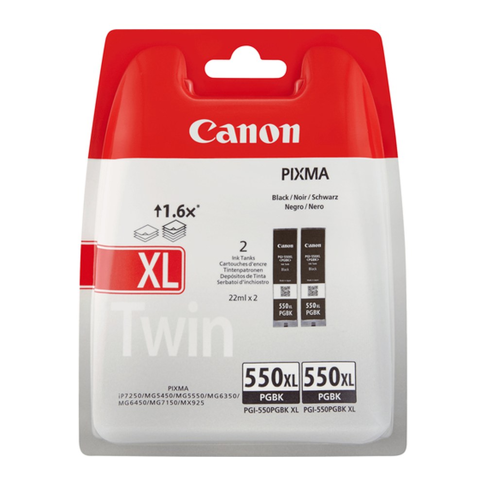 Cartouche d'origine Canon 6431B005 / PGI-550 PGBKXL - noire - pack de 2