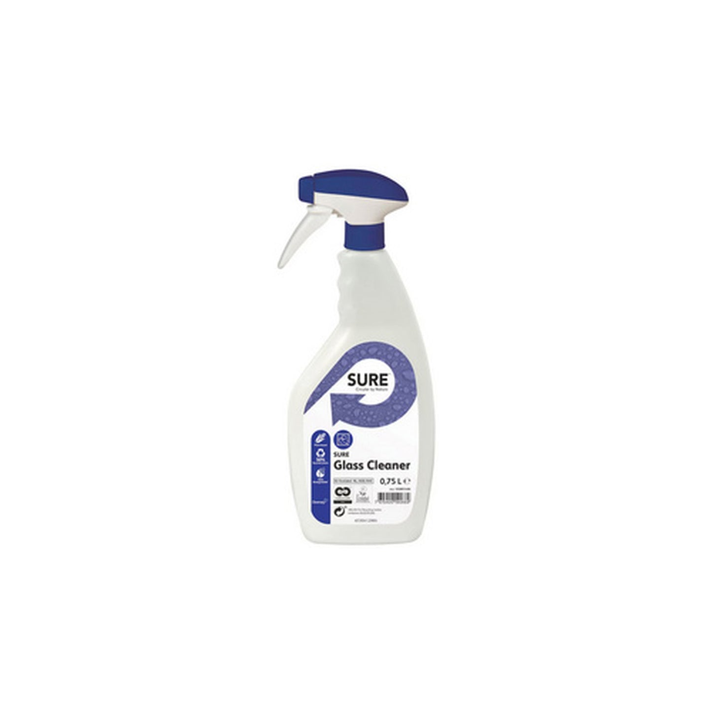 SURE Nettoyant pour vitre "Glass Cleaner", pulvérisateur de x6