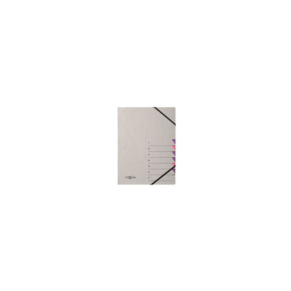 PAGNA Trieur "Easy Grey", A4, 7 compartiments, gris / lilas