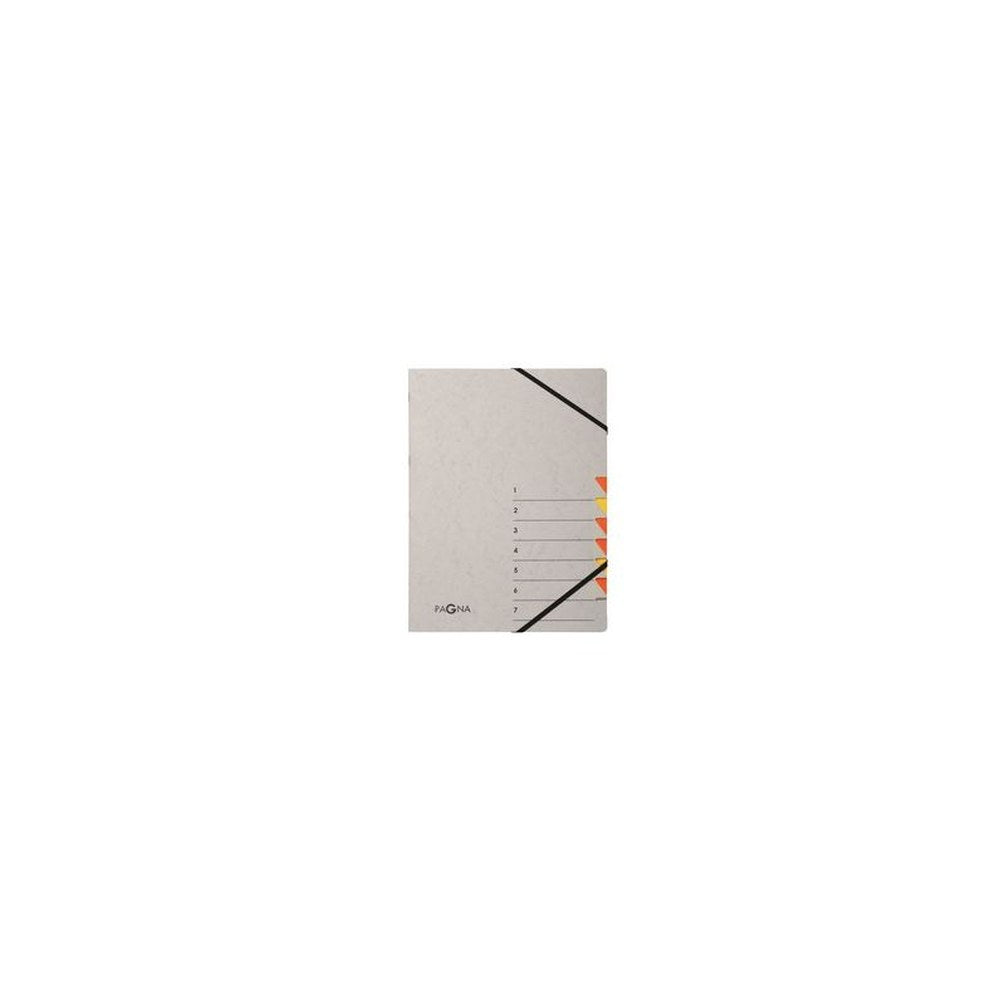 PAGNA Trieur "Easy Grey", A4, 7 compartiments, gris / orange