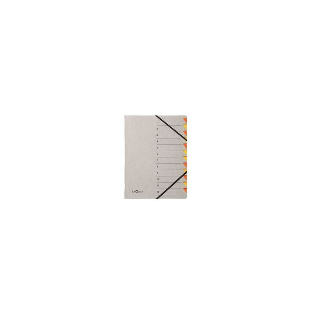 PAGNA Trieur Easy Grey, A4, 12 compartiments, gris / orange