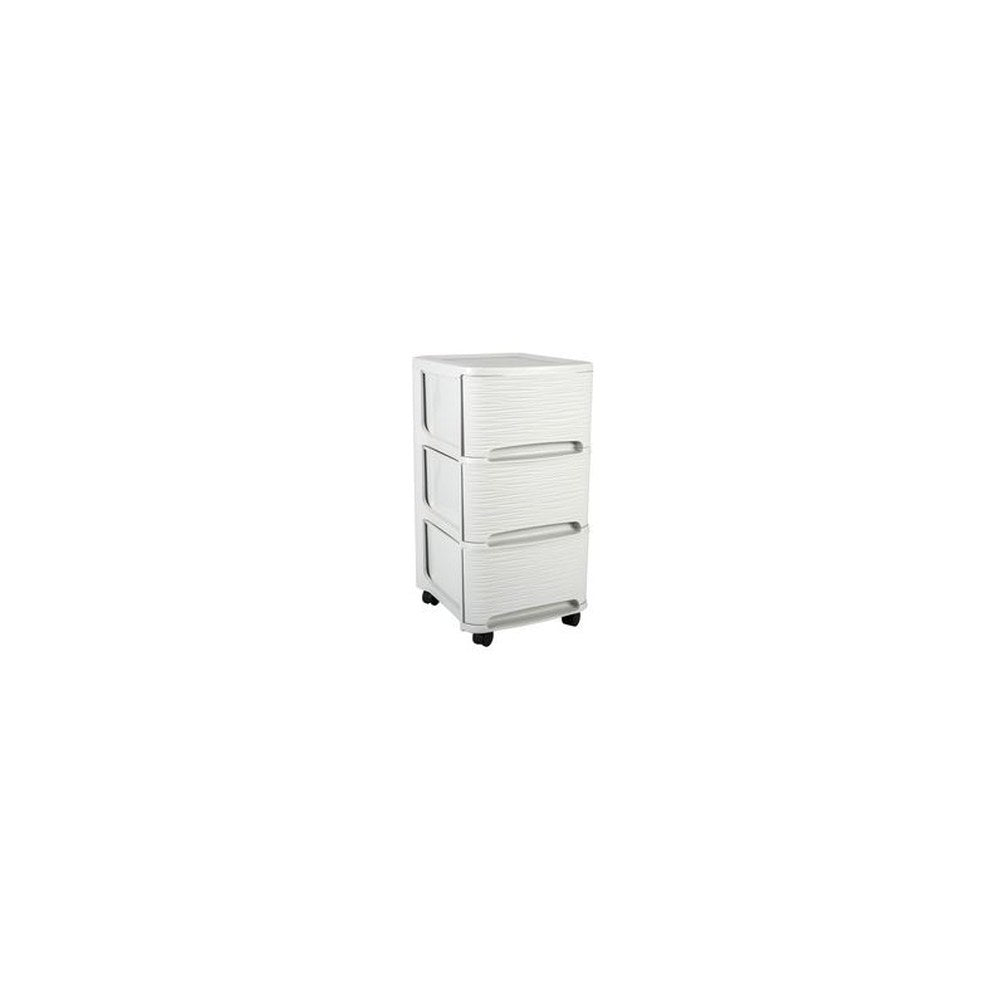 EDA Module de classement STONE, 3 tiroirs, PP, blanc