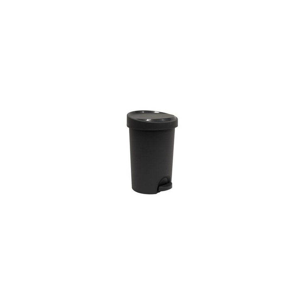 EDA Poubelle à pédale Stepy, 15 litres, PP, anthracite