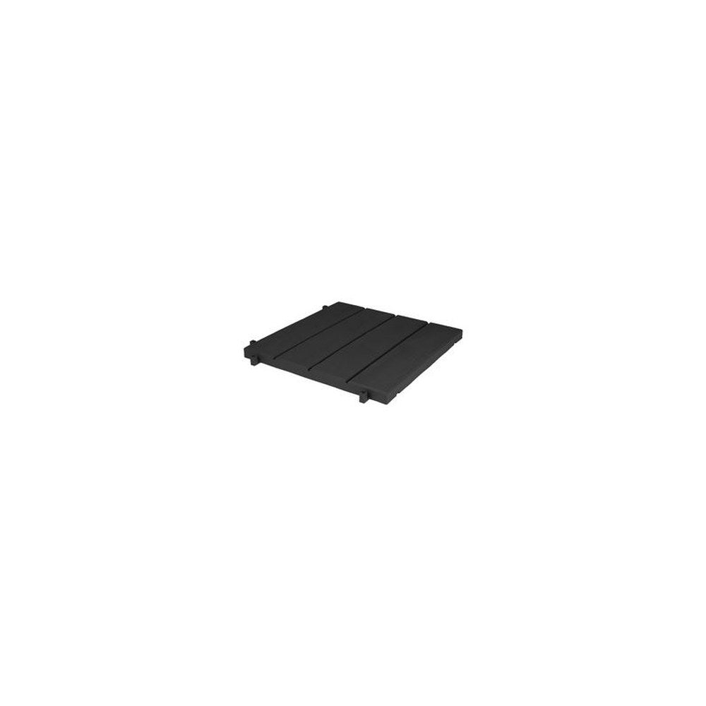 EDA Dalle de sol imitation bois, (L)384 mm, plastique, noir