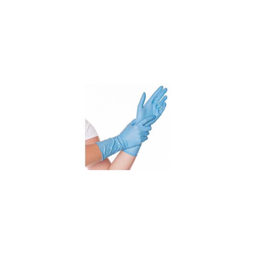 HYGOSTAR Gant nitrile SAFE LONG, XL, sans poudre, bleu