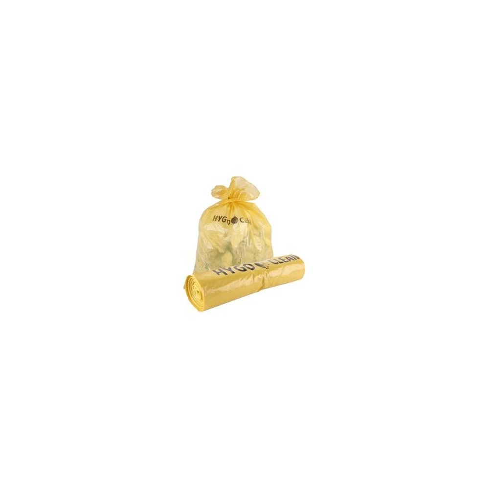 HYGOCLEAN Sac poubelle LDPE Light, 120 L, 40 microns, jaune x10