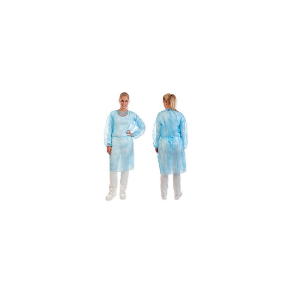 HYGOSTAR Blouse PP avec élastique aux manches, L, bleu x10