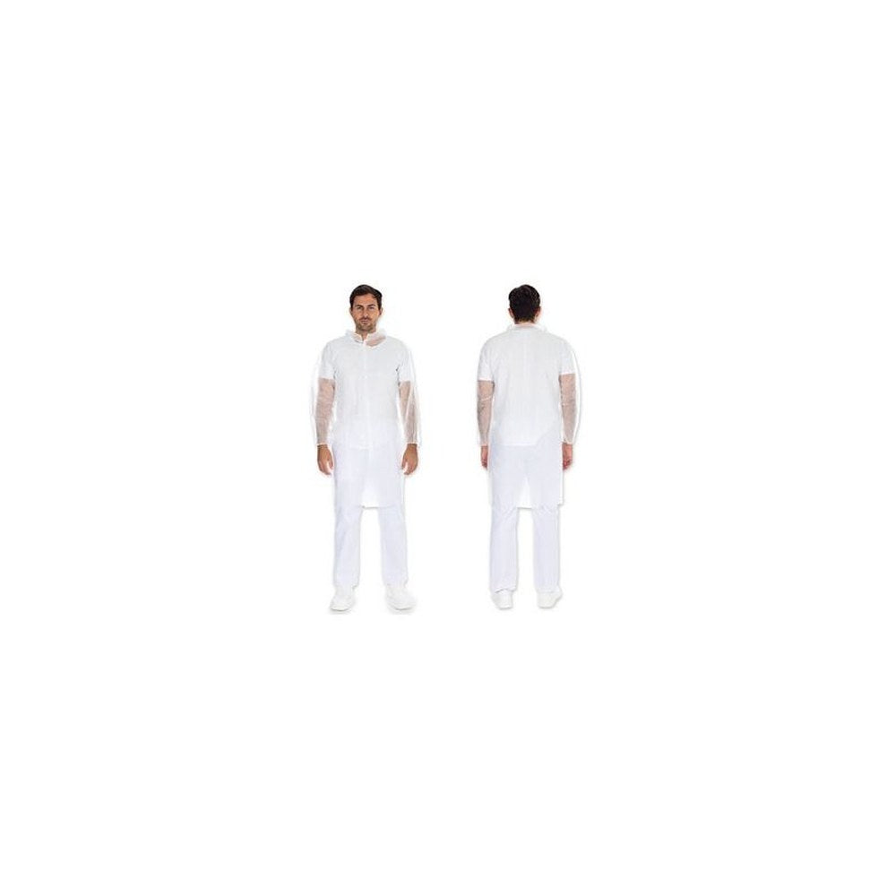 HYGONORM Blouse visiteur Light avec boutons pression, blanc, x10