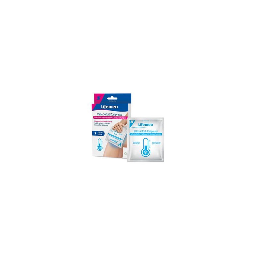 Lifemed Compresse de froid instantané, 150 x 130 mm, blanc