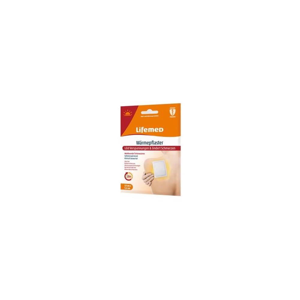 Lifemed Patch chauffant, 95 x 130 mm, pack de 2, blanc