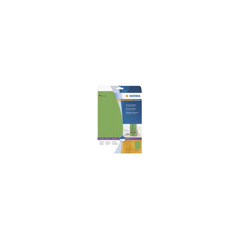 HERMA Etiquette dos de classeur SPECIAL, 61 x 297 mm, vert