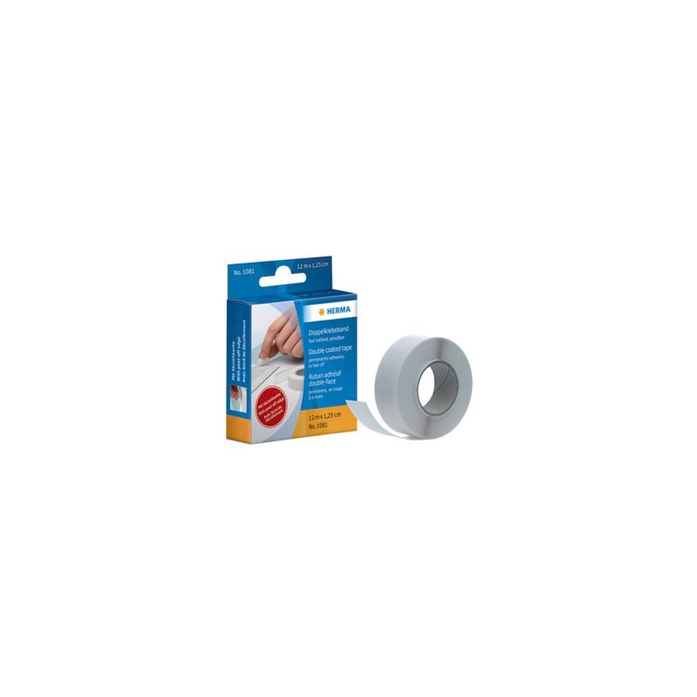 HERMA ruban-adhésif double face, 12,5 mm x 50 m, blanc