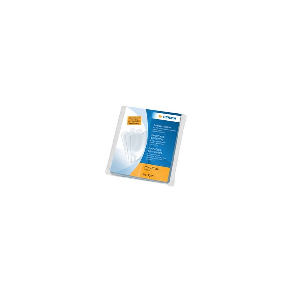 HERMA étui de poche, PP, 1 poche, 0,14 mm, transparent x25