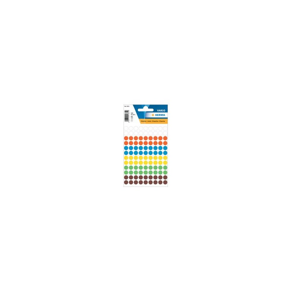 HERMA Pastille adhésive, diamètre: 8 mm, blanc