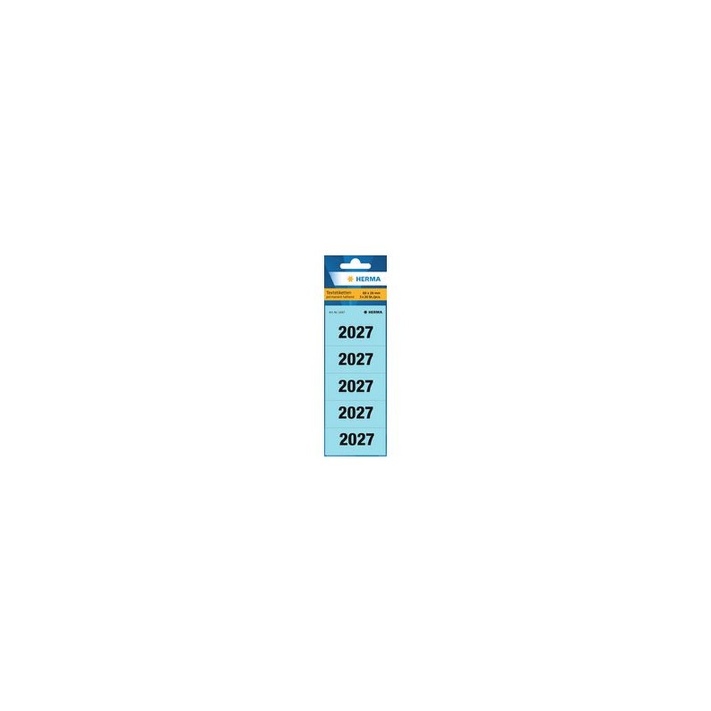 HERMA Étiquette pour classeur "2027", 60 x 26 mm, bleu