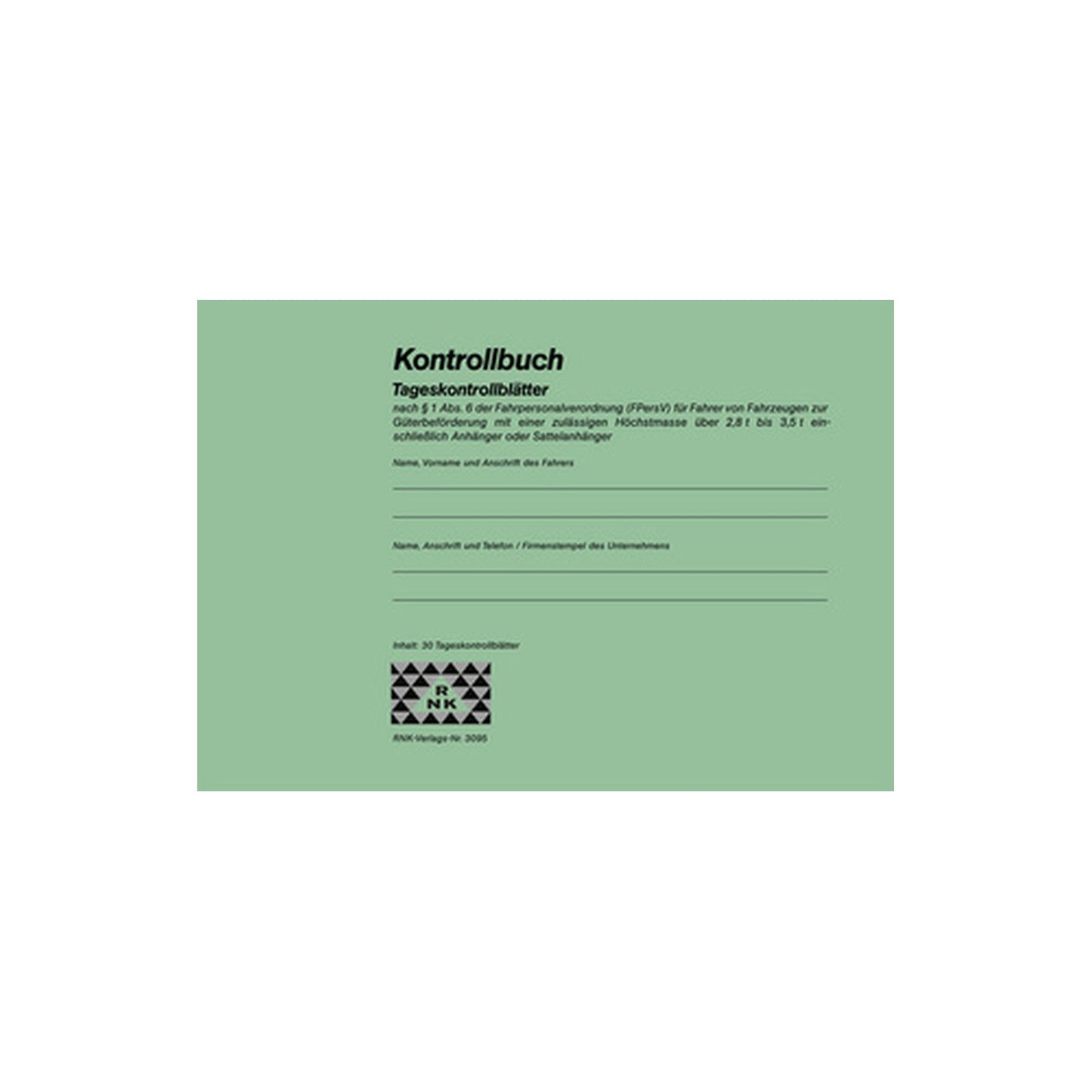 RNK Verlag Kontrollbuch, DIN A5 quer, 32 Blatt