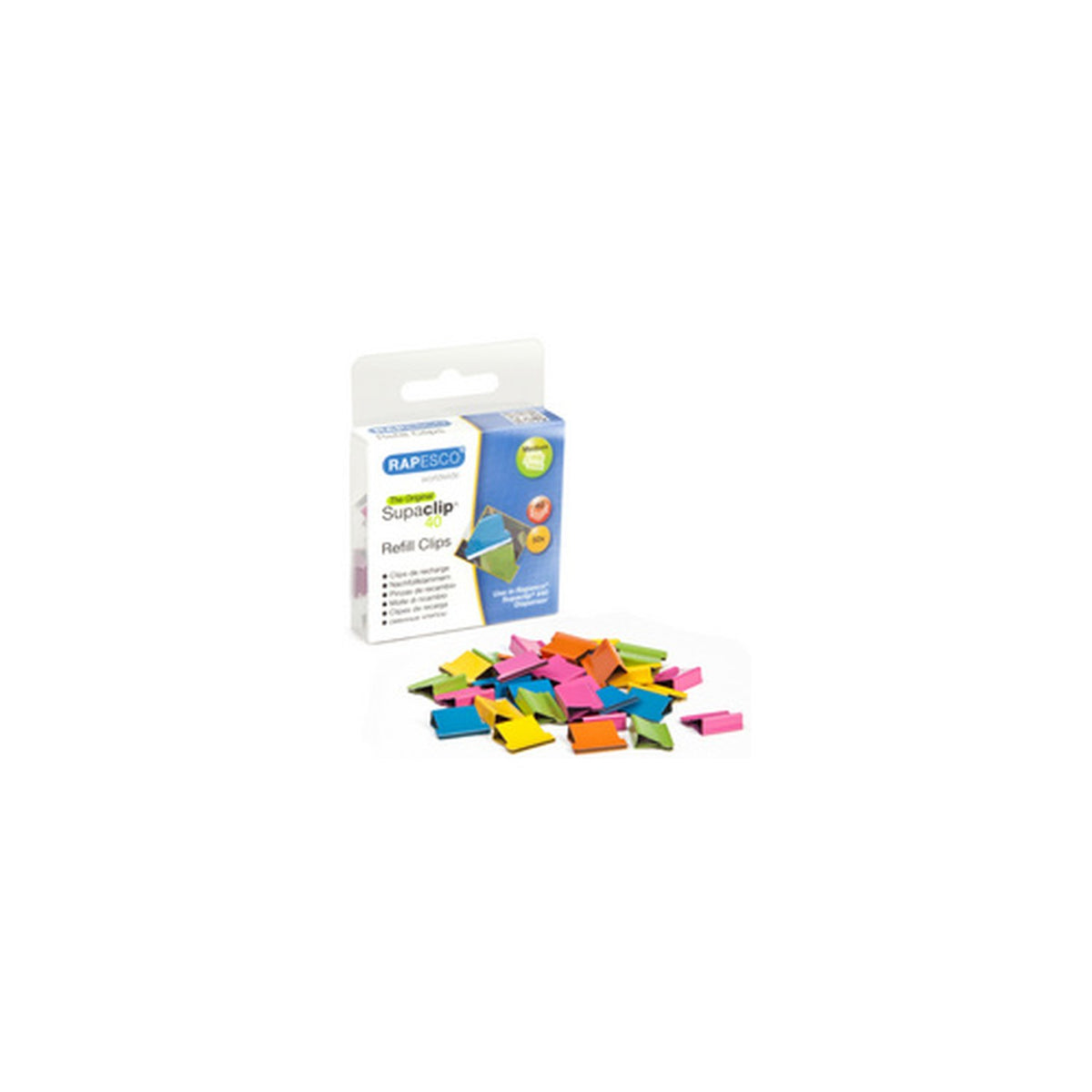 RAPESCO Clips à documents Supaclip 40, assorti