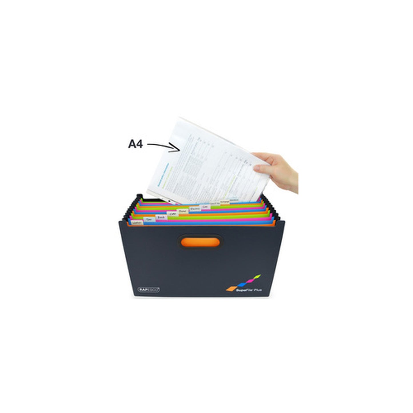 RAPESCO Trieur SupaFile Plus, A4+, 13 compartiments, noir