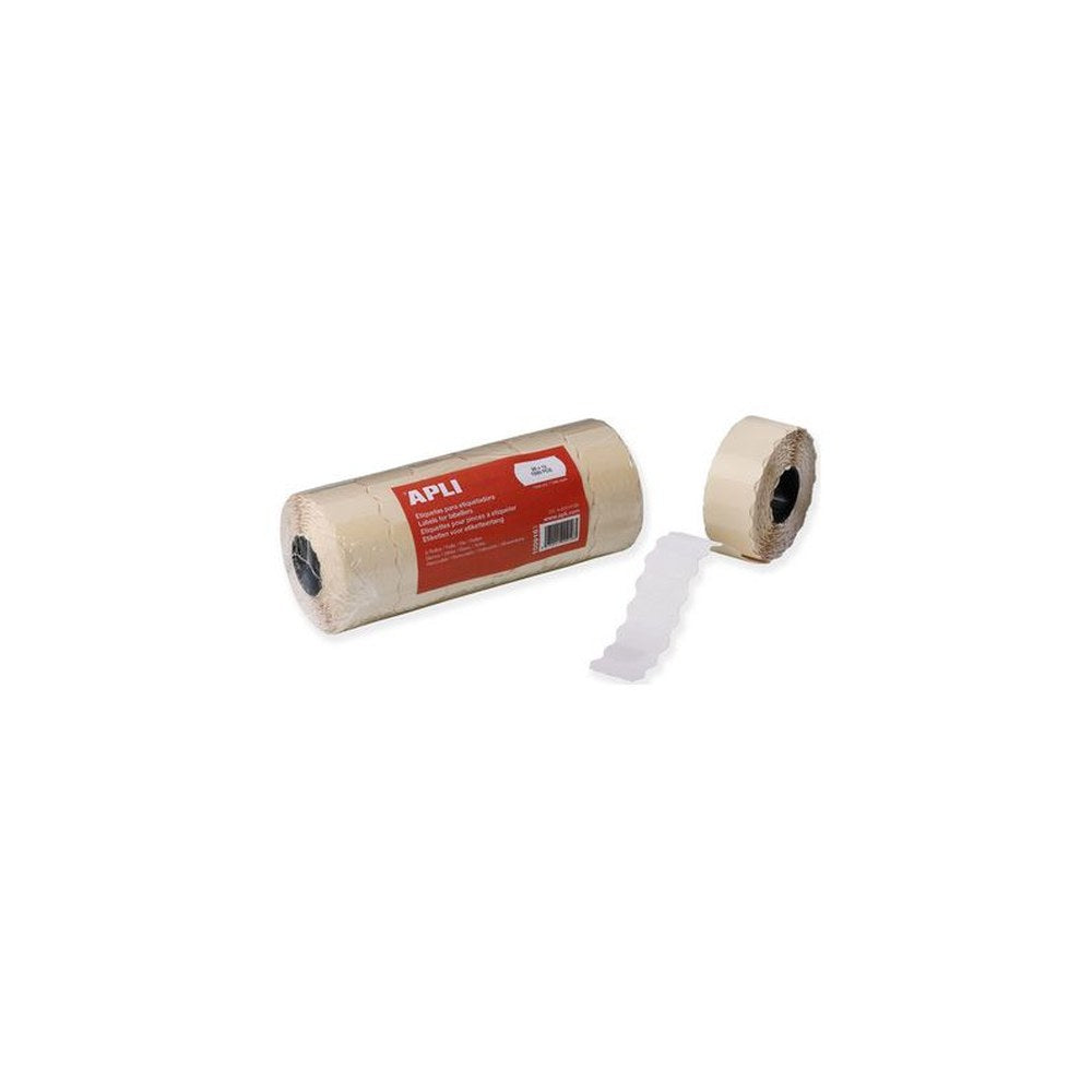 APLI Etiquette pour pince à étiqueter, 26 x 12 mm, blanc