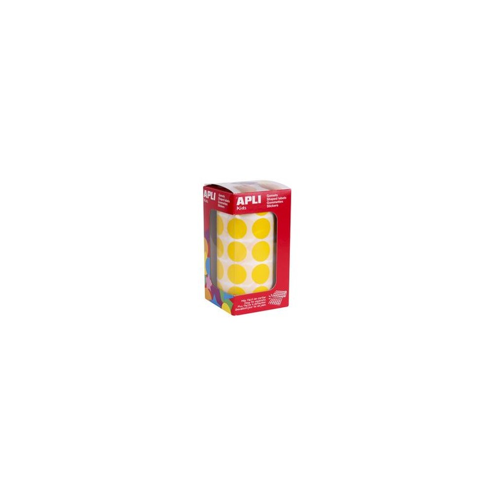 APLI Kids Gommette de couleur en rouleau, jaune