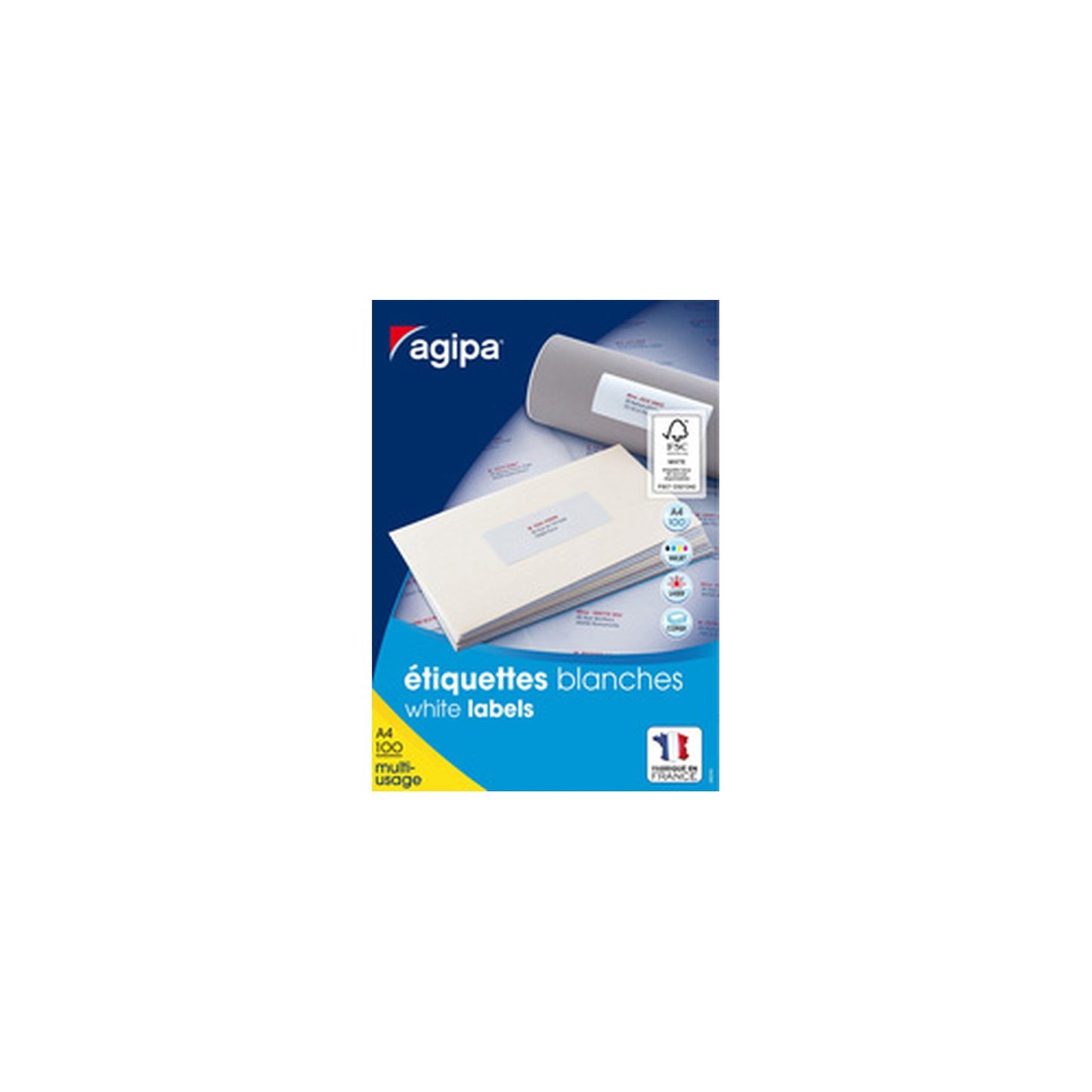 agipa Etiquette universelle, 63,5 x 72 mm, blanc