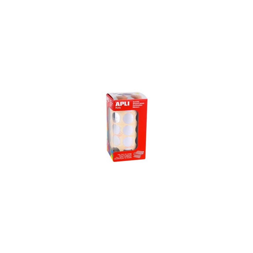 APLI kids Gommettes "Rond" en rouleau, argent