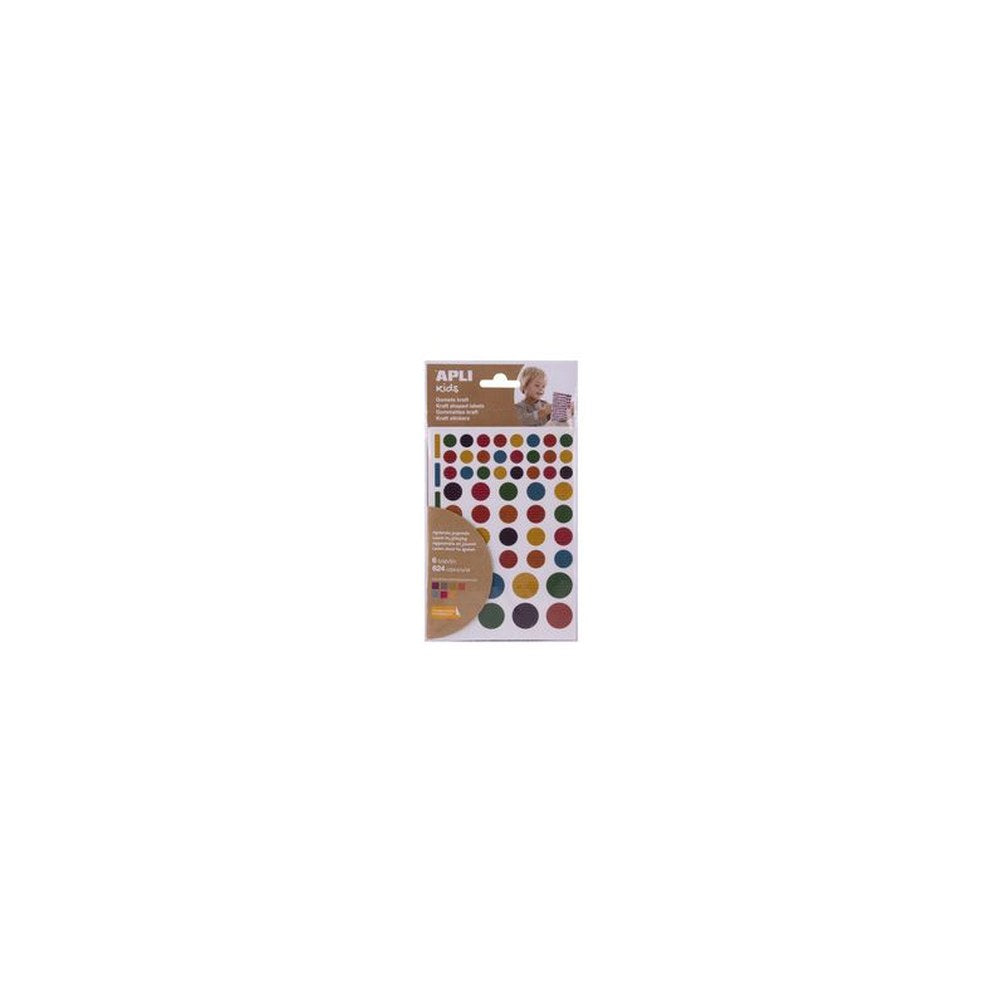APLI kids Gommettes "Rond", kraft nature, en sachet