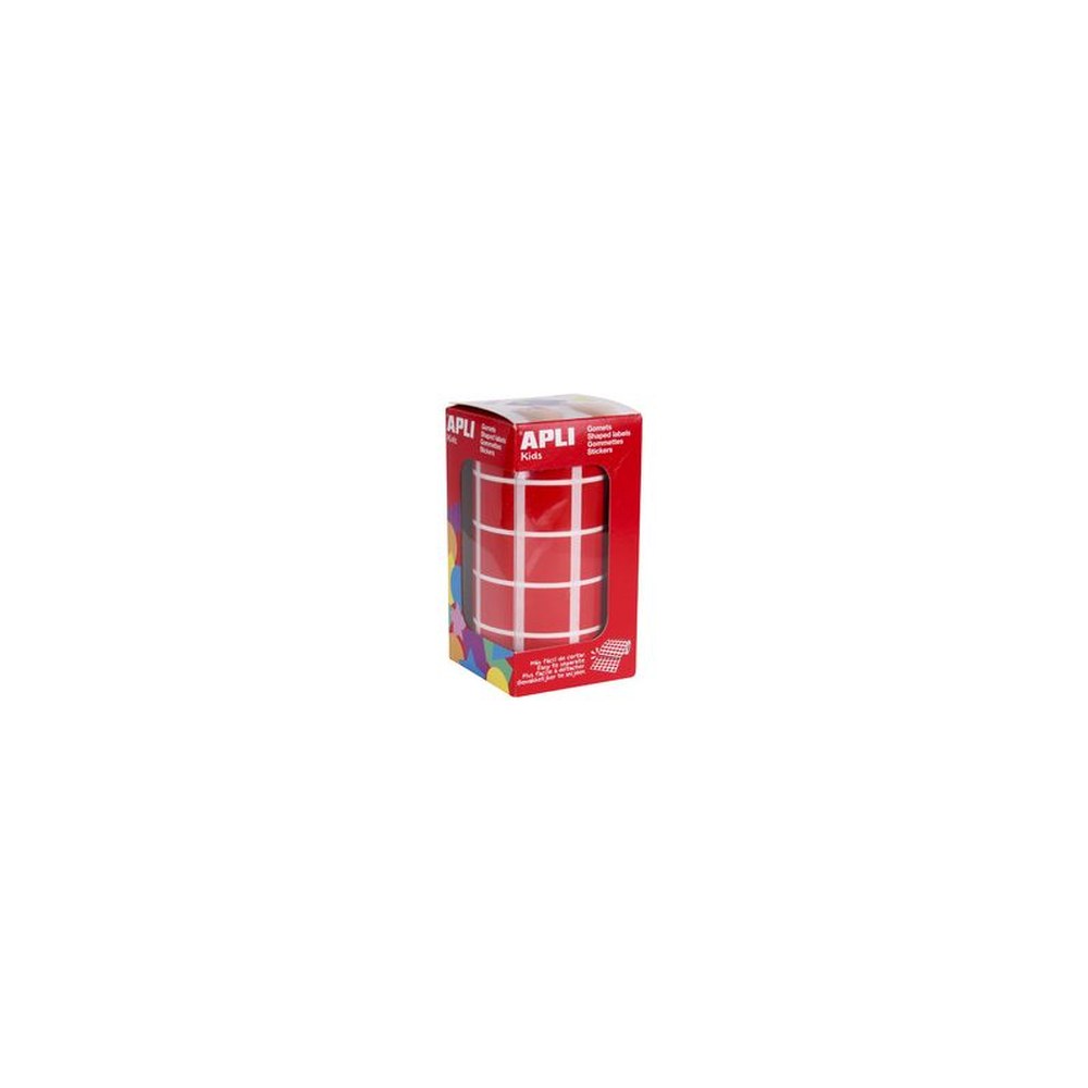 APLI Kids Gommette de couleur "carré", en rouleau, rouge