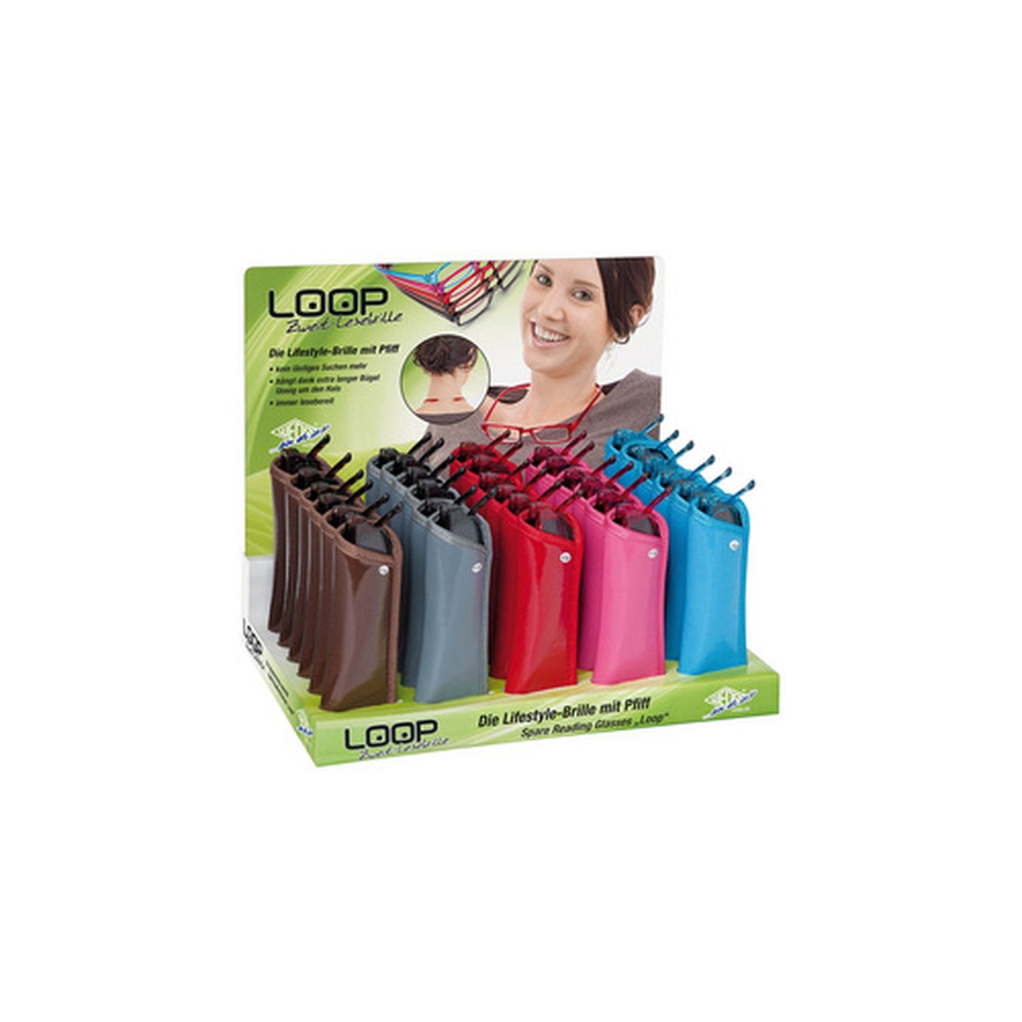 WEDO Lunettes de lecture LOOP, présentoir de 30, assorti