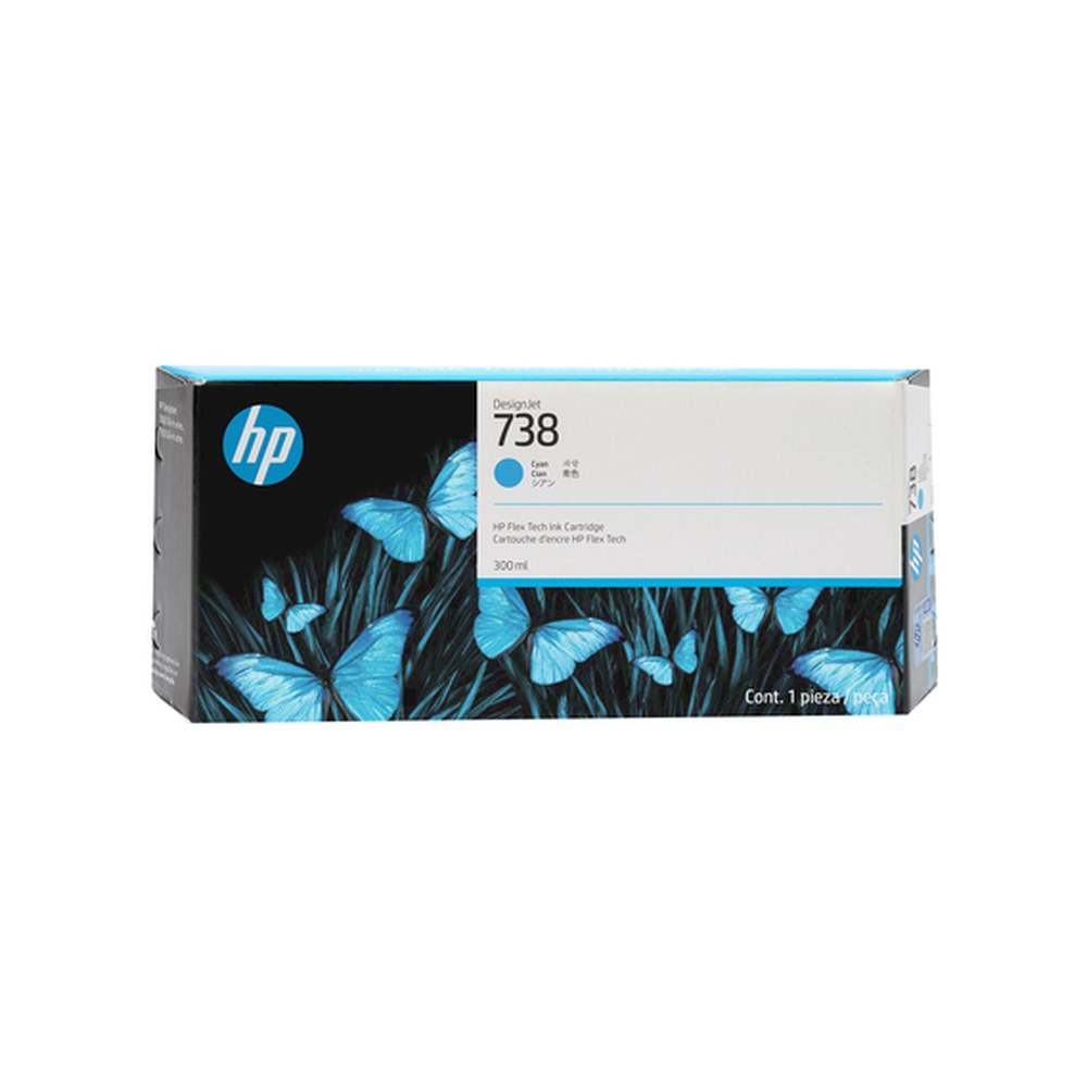 Cartouche d'origine HP 676M6A / 738 - cyan