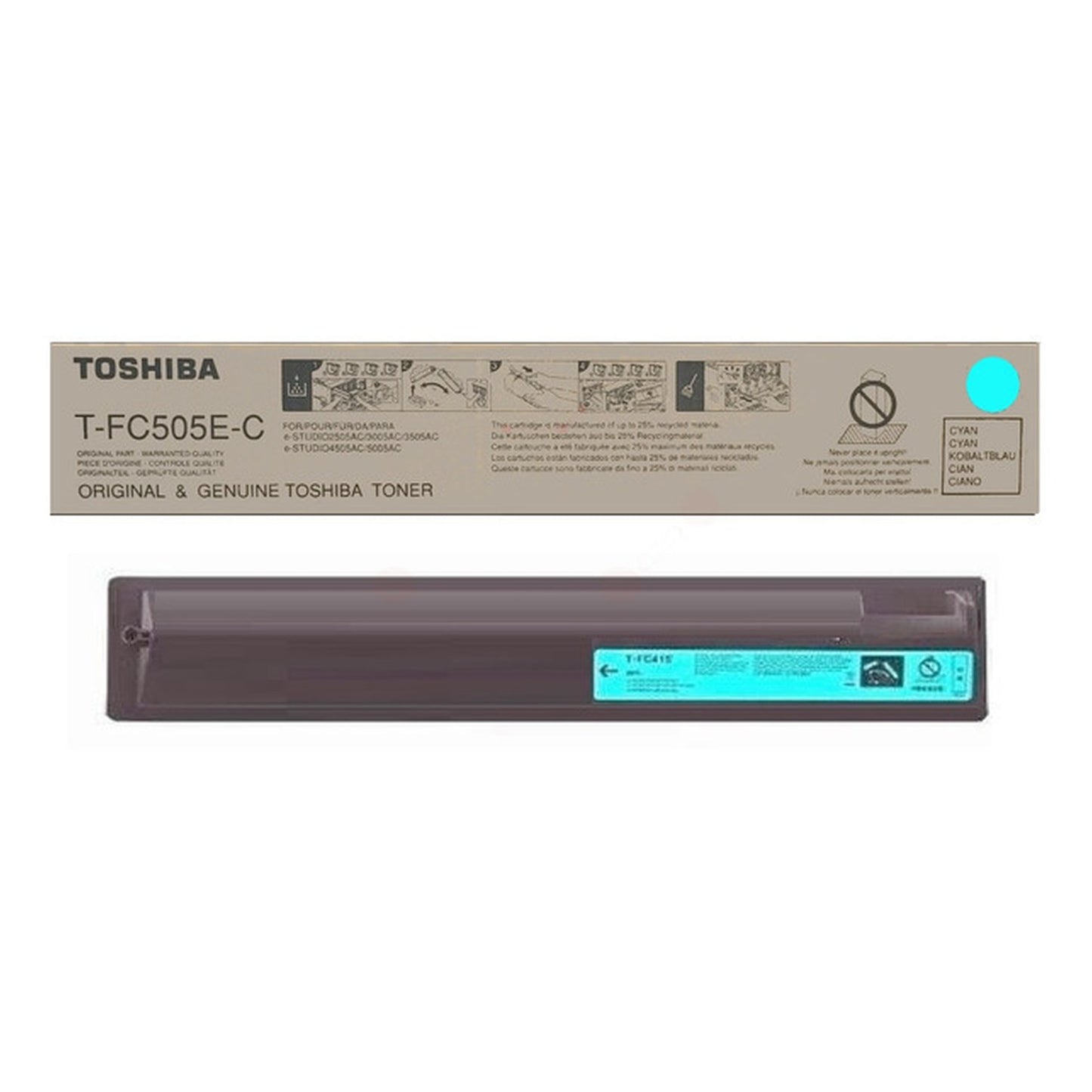 Toner d'origine Toshiba 6AJ00000135 / T-FC 505 E-C - cyan